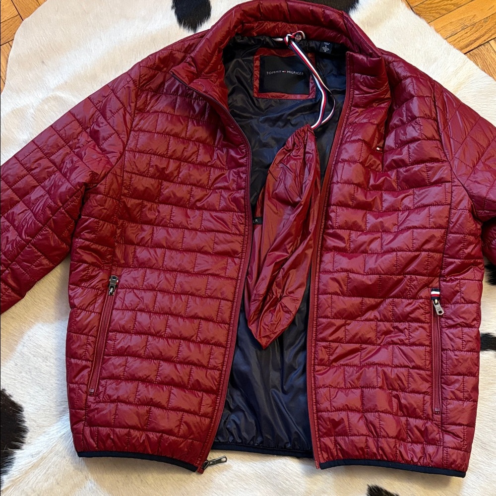 Tommy Hilfiger Burgundy Quilted Jacket